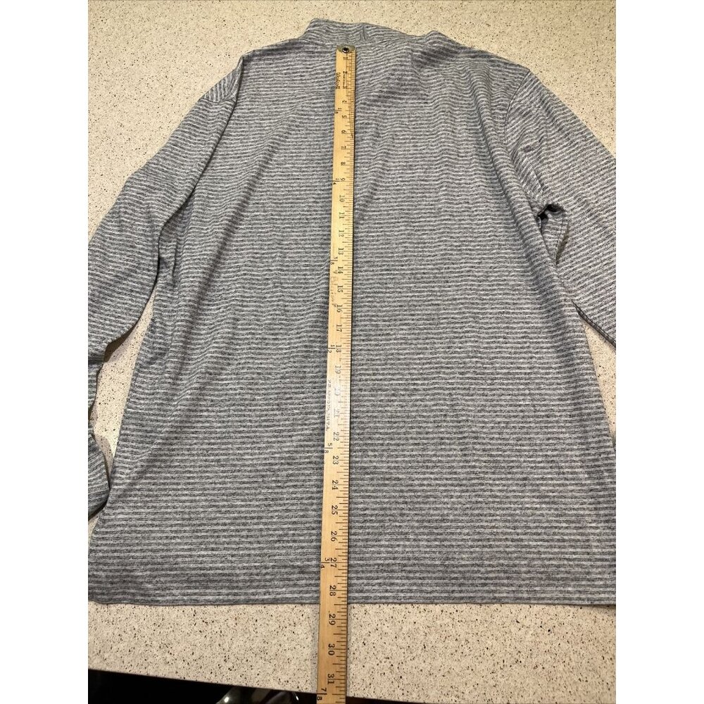 BRAND NEW Johnnie O Hanging Out 1/4 Zip Sweater, Mens Large Heather Gray Stripe - Picture 8 of 11